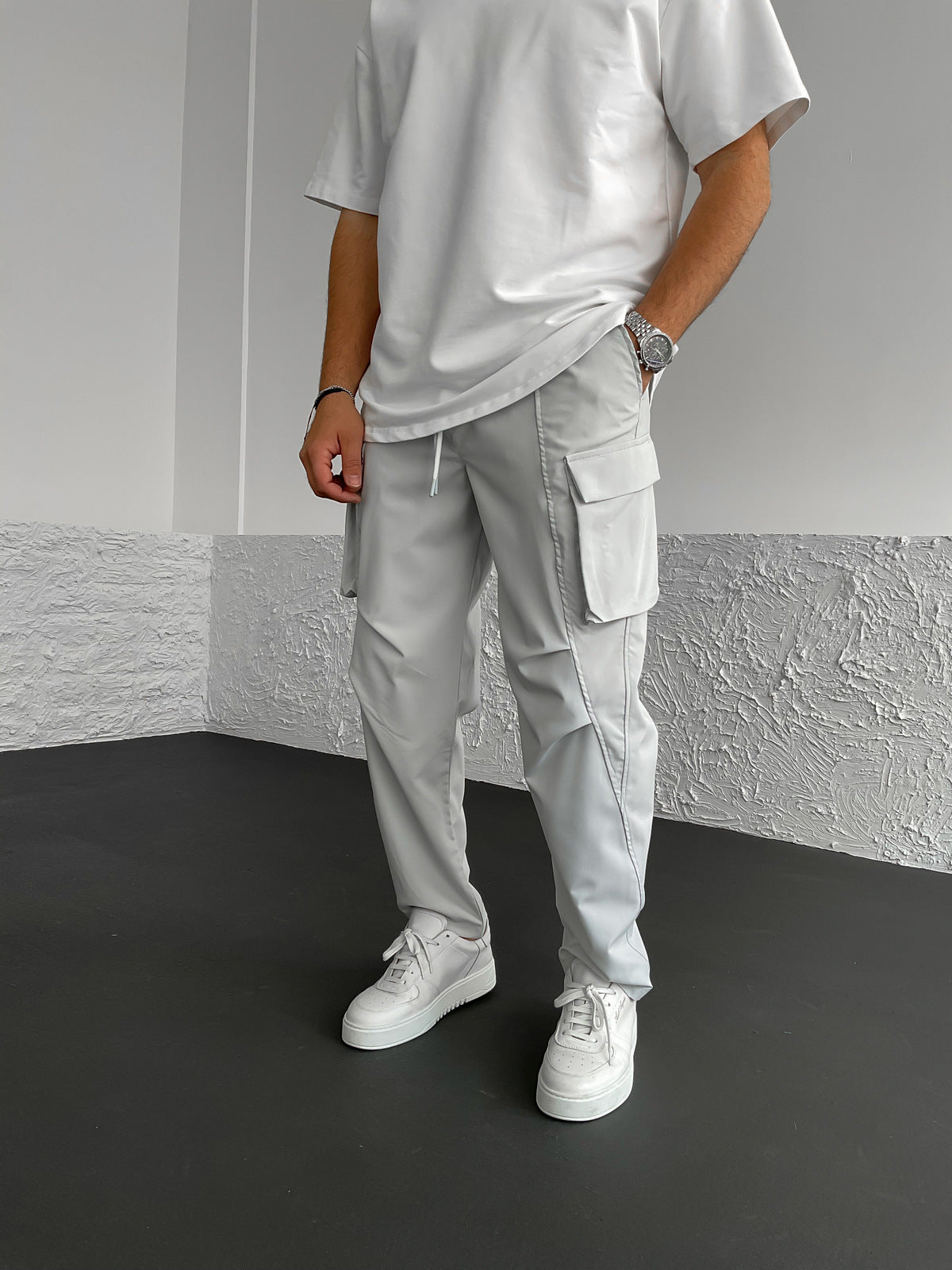 Light gray cargo on sale pants