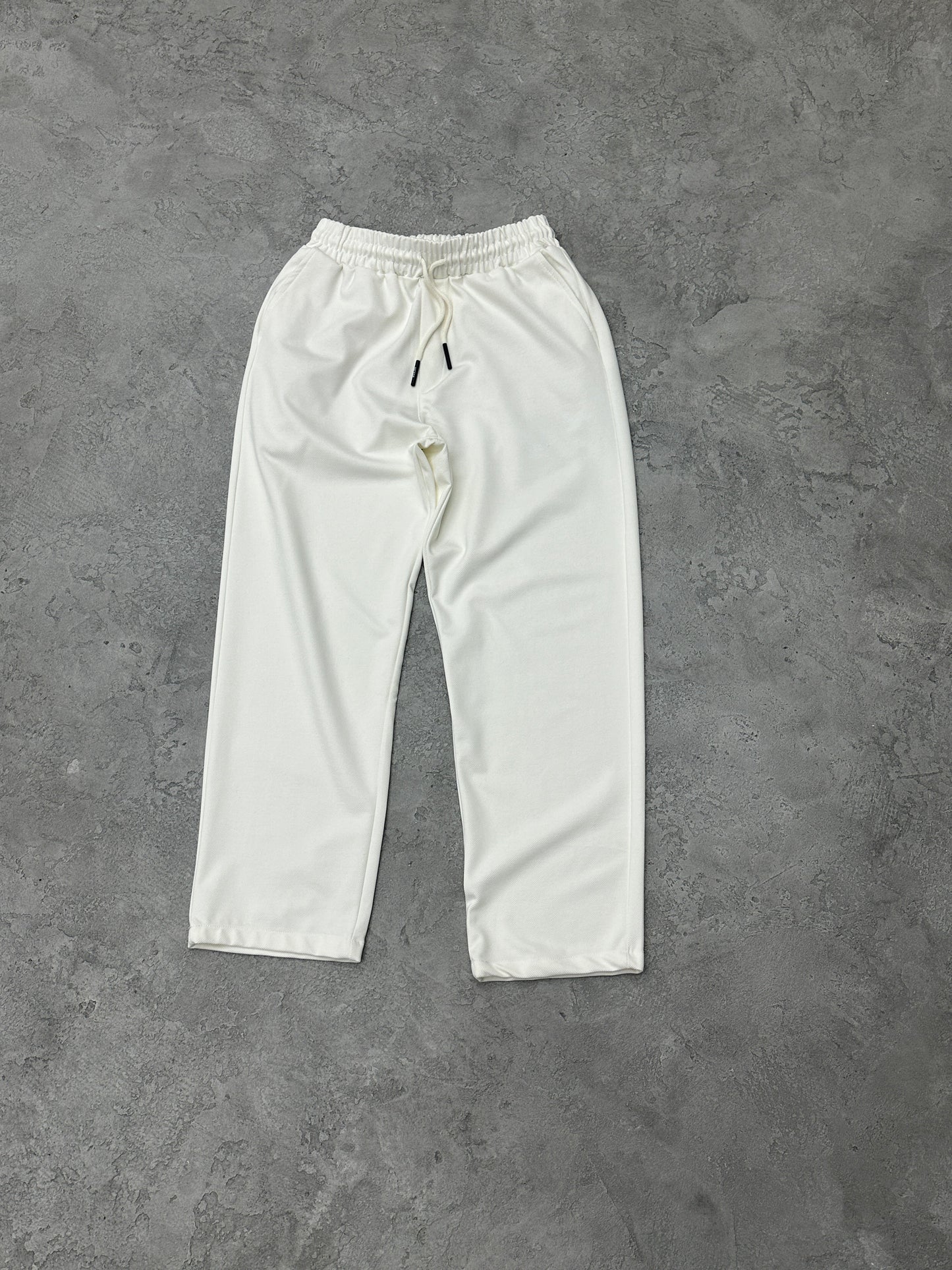 White Comfortable Gabardine Pants