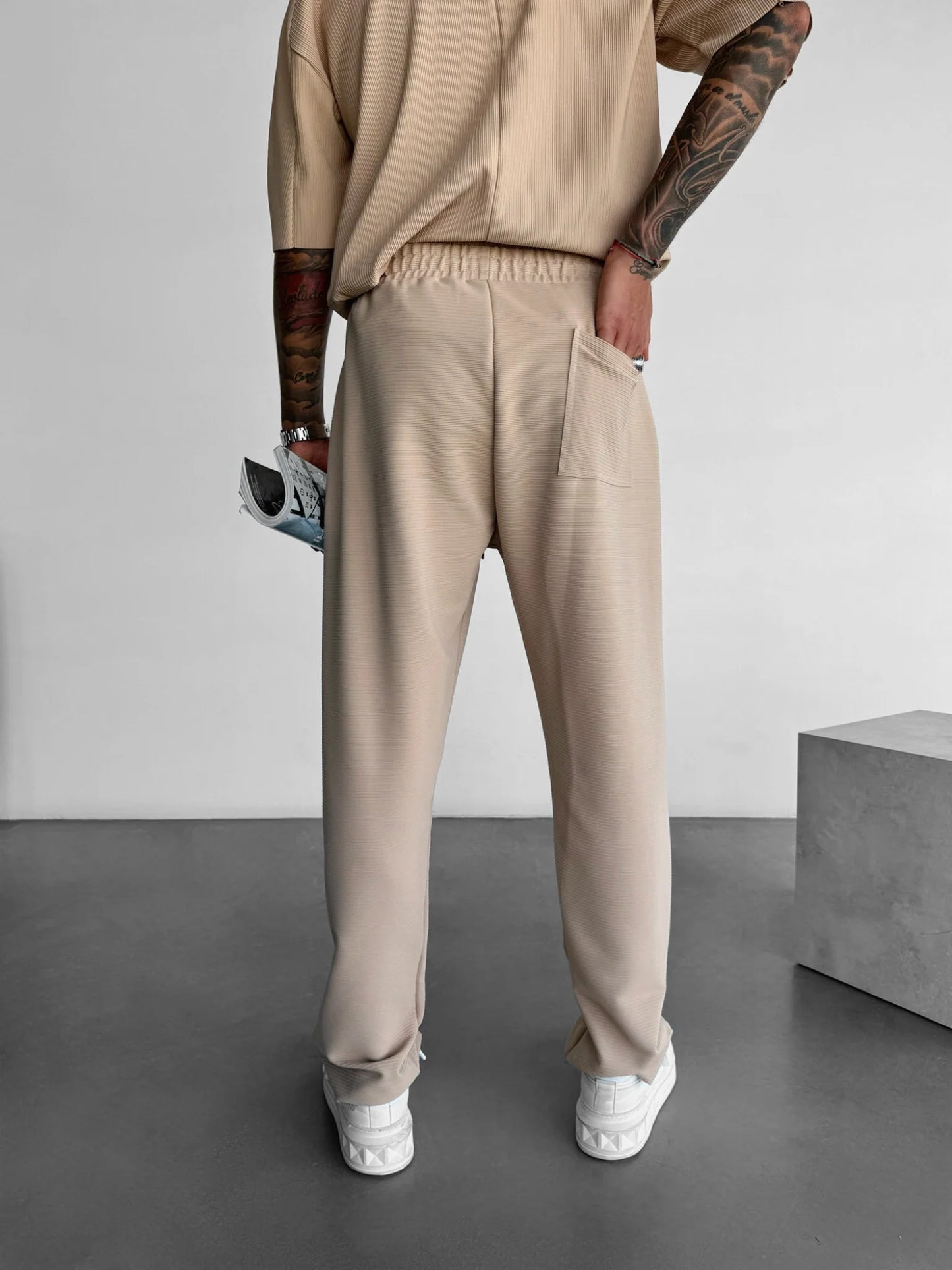 Comfortable Beige Lined Pants