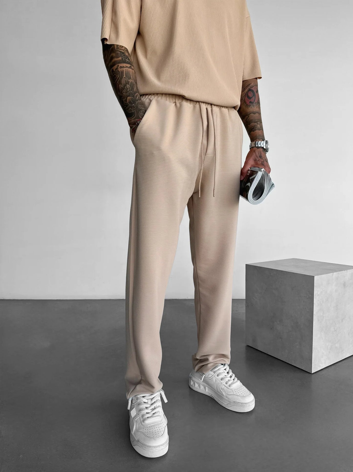 Comfortable Beige Lined Pants