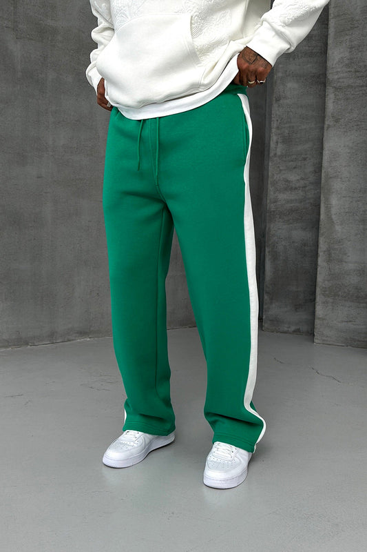 BAGGY MOLDED STRIPED TRACKSUIT • GREEN