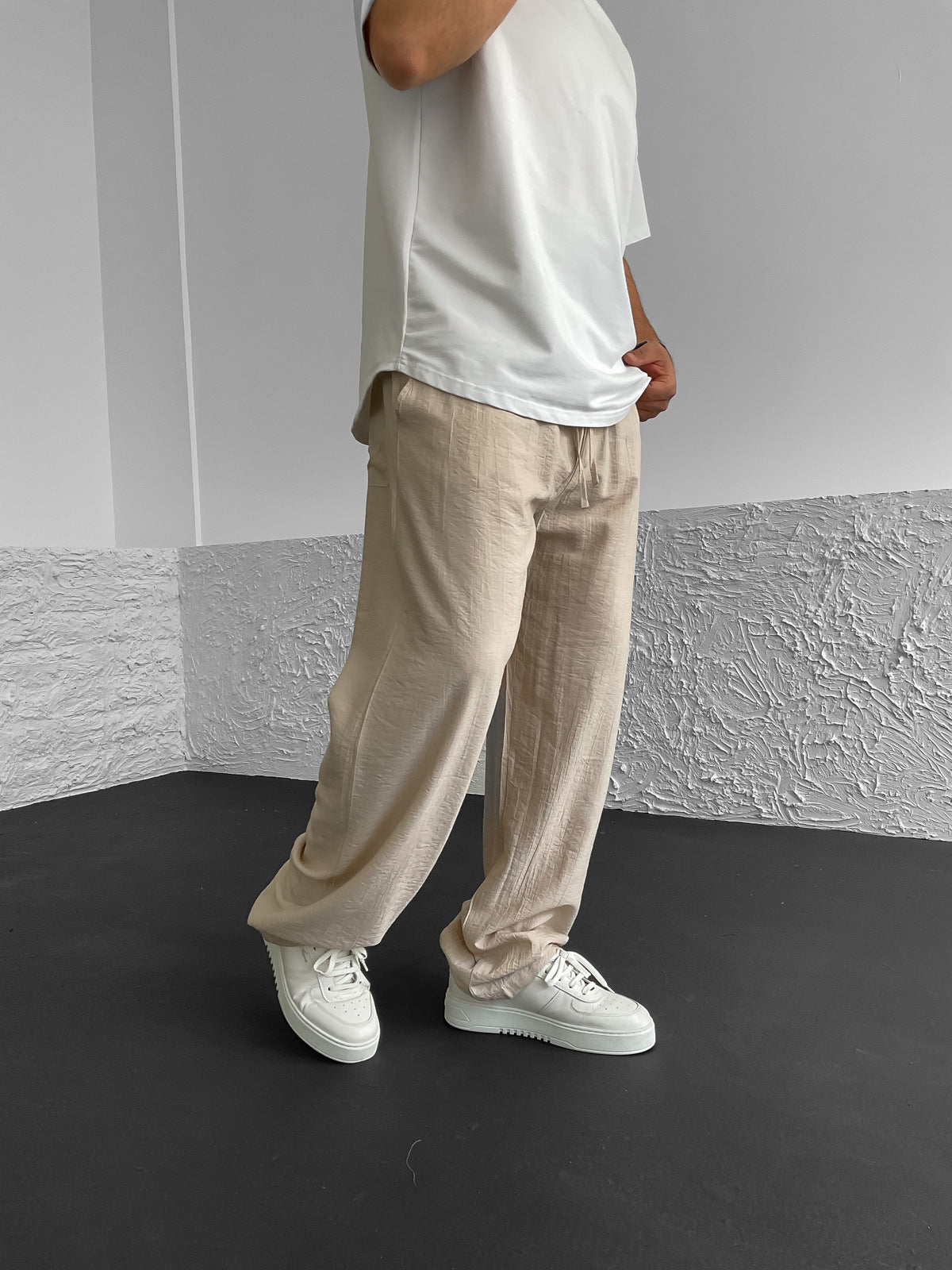 Beige Linen Pants