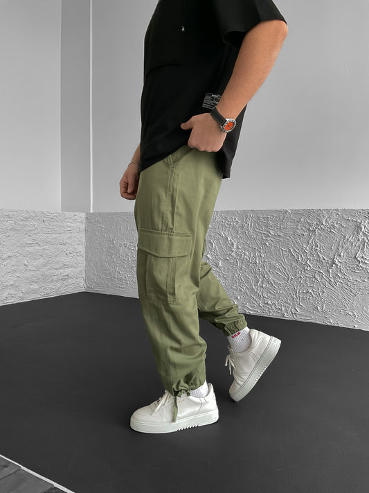 Light Khaki Cargo Trousers