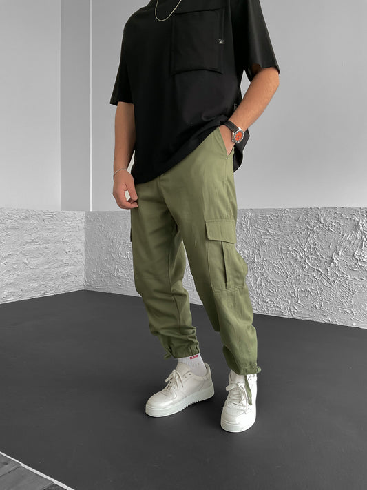 Light Khaki Cargo Trousers