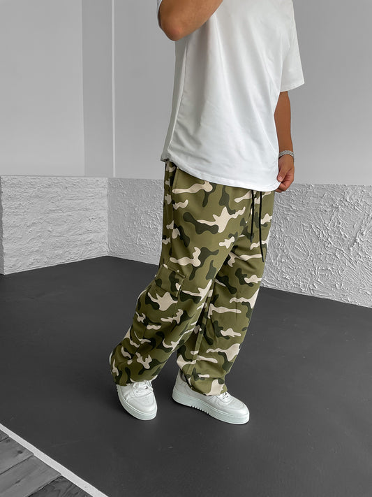 Green Camouflage Pocket Trousers