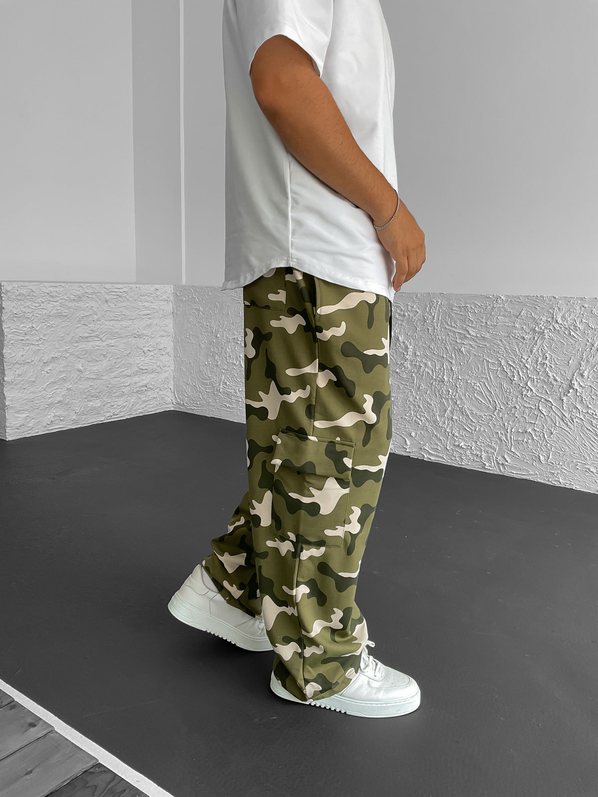 Green Camouflage Pocket Trousers