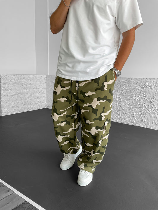 Green Camouflage Pocket Trousers