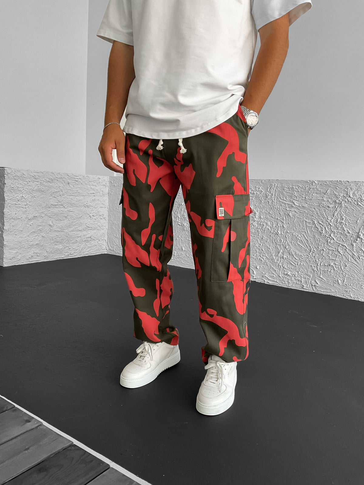 Khaki Cargo Camouflage Trousers