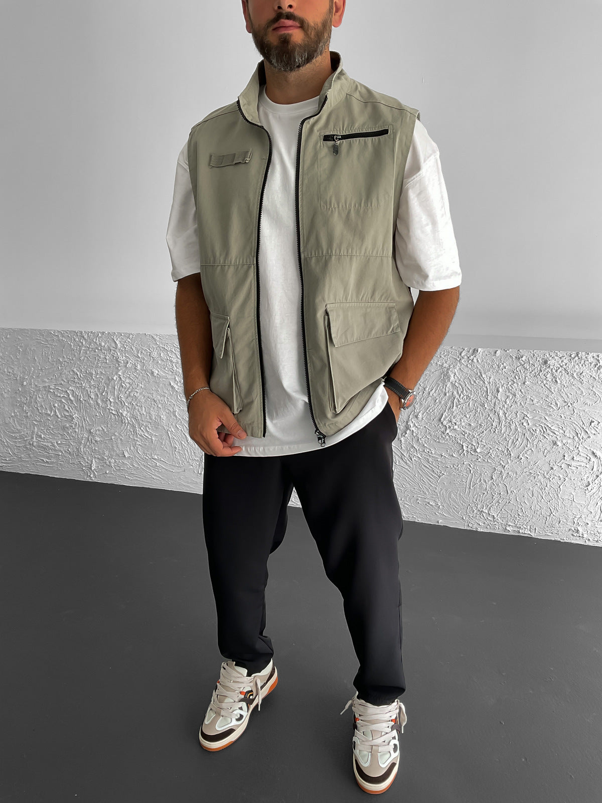 Light Khaki Utility Vest