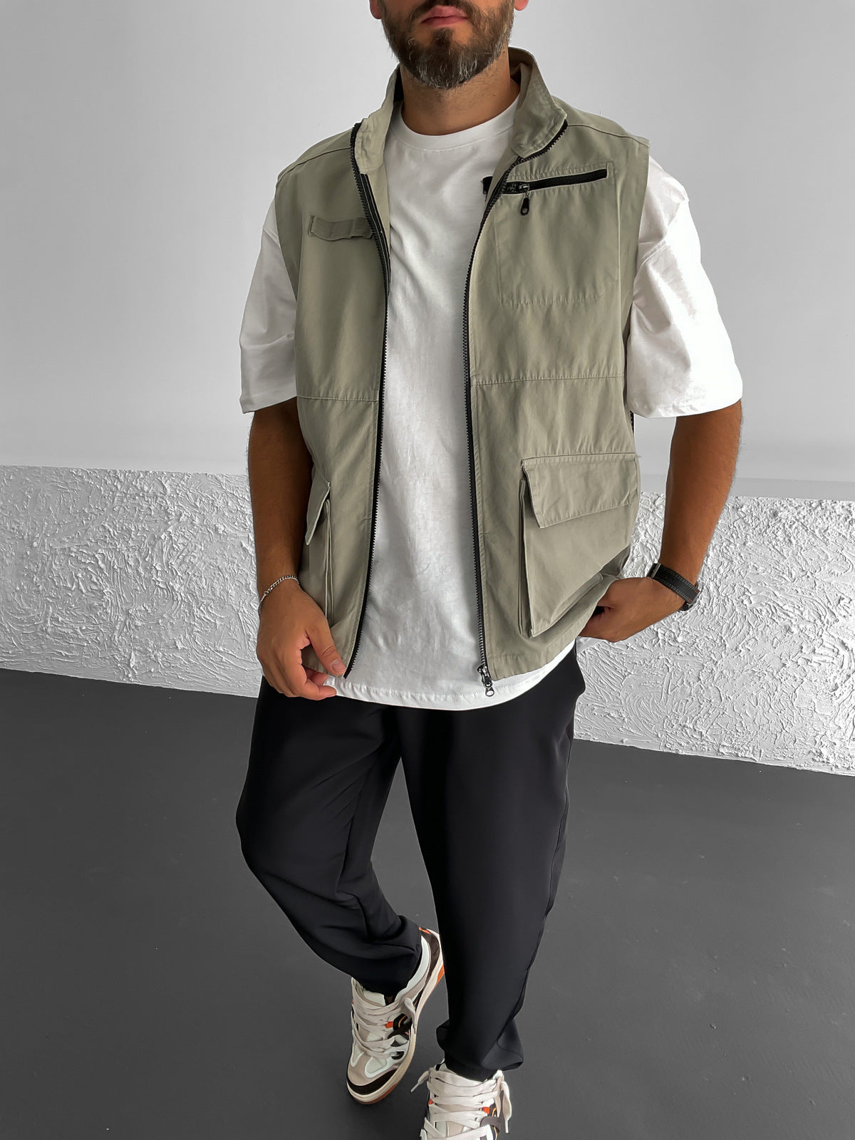 Light Khaki Utility Vest