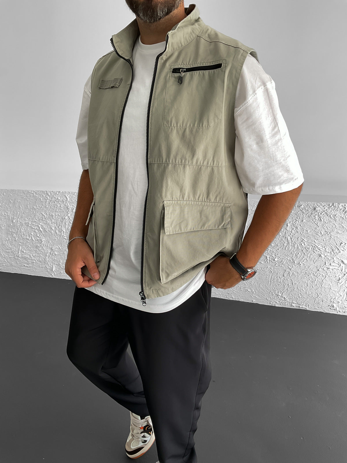 Light Khaki Utility Vest