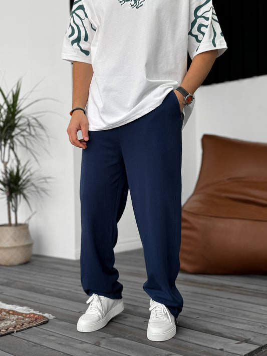 Navy Blue Basic Stopper Tracksuit