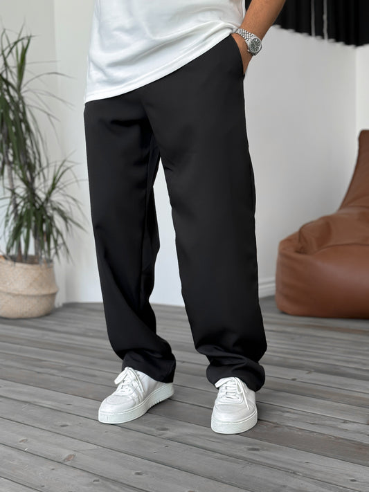 Black Fabric Comfortable Trousers