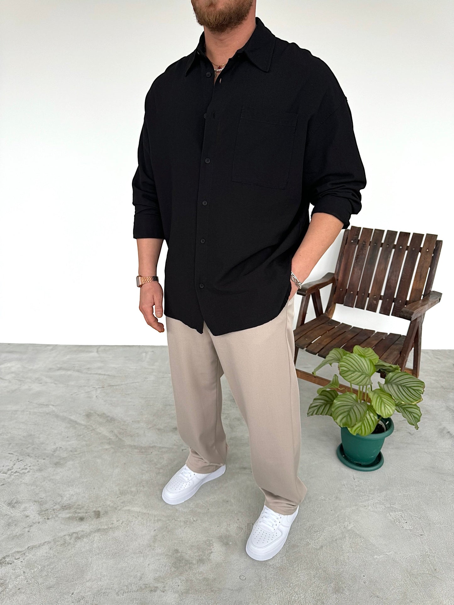 Black Linen Shirt