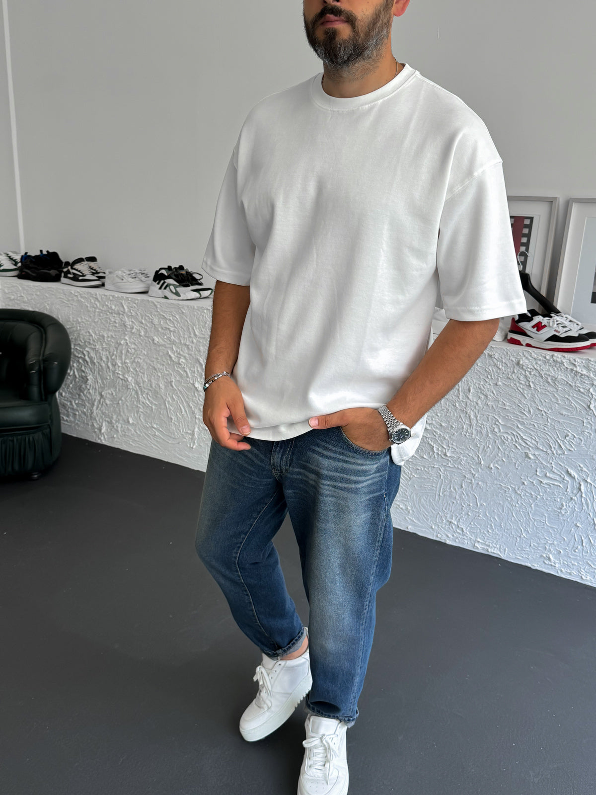 White Basic Oversize T-Shirt