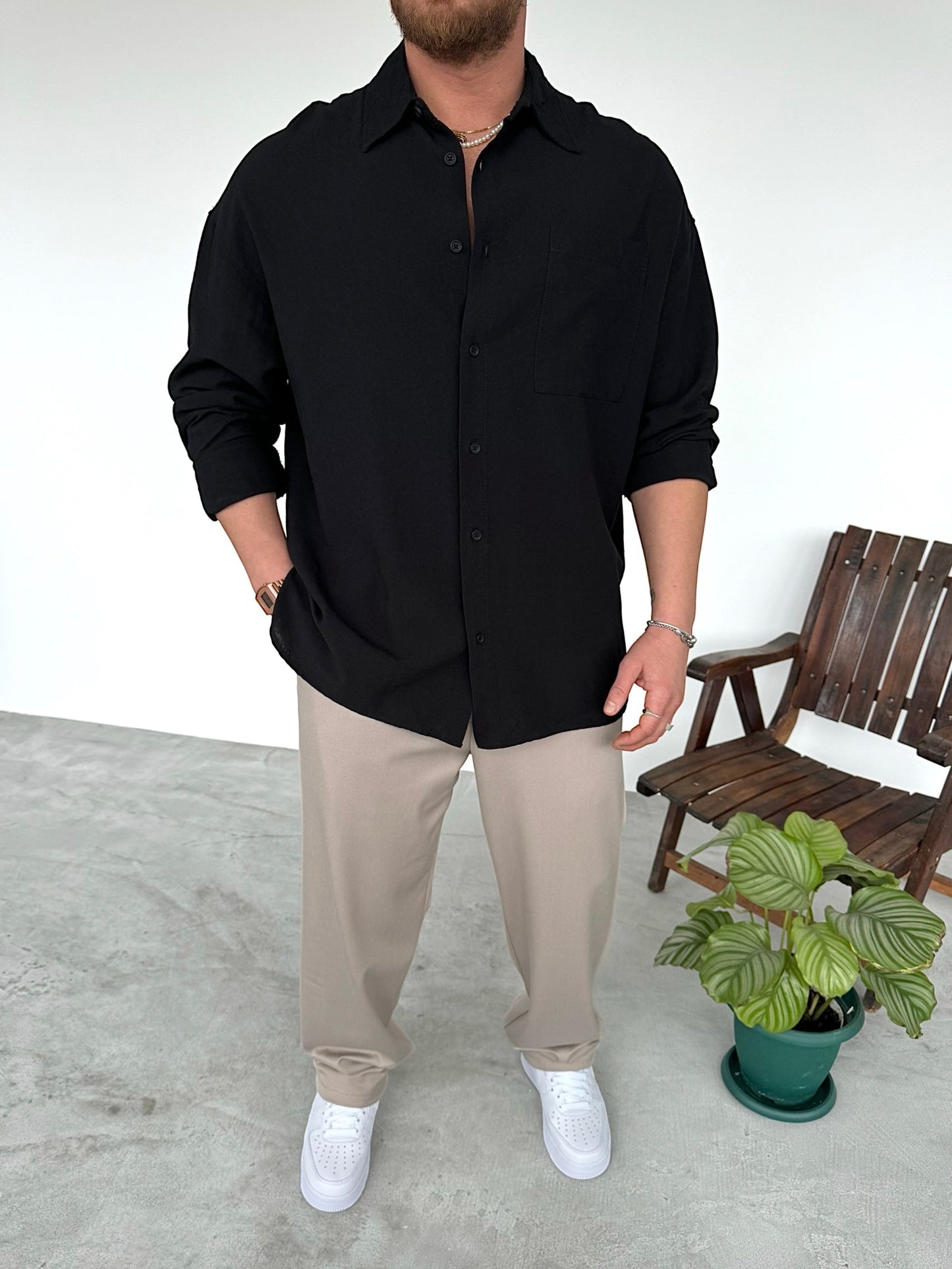 Black Linen Shirt