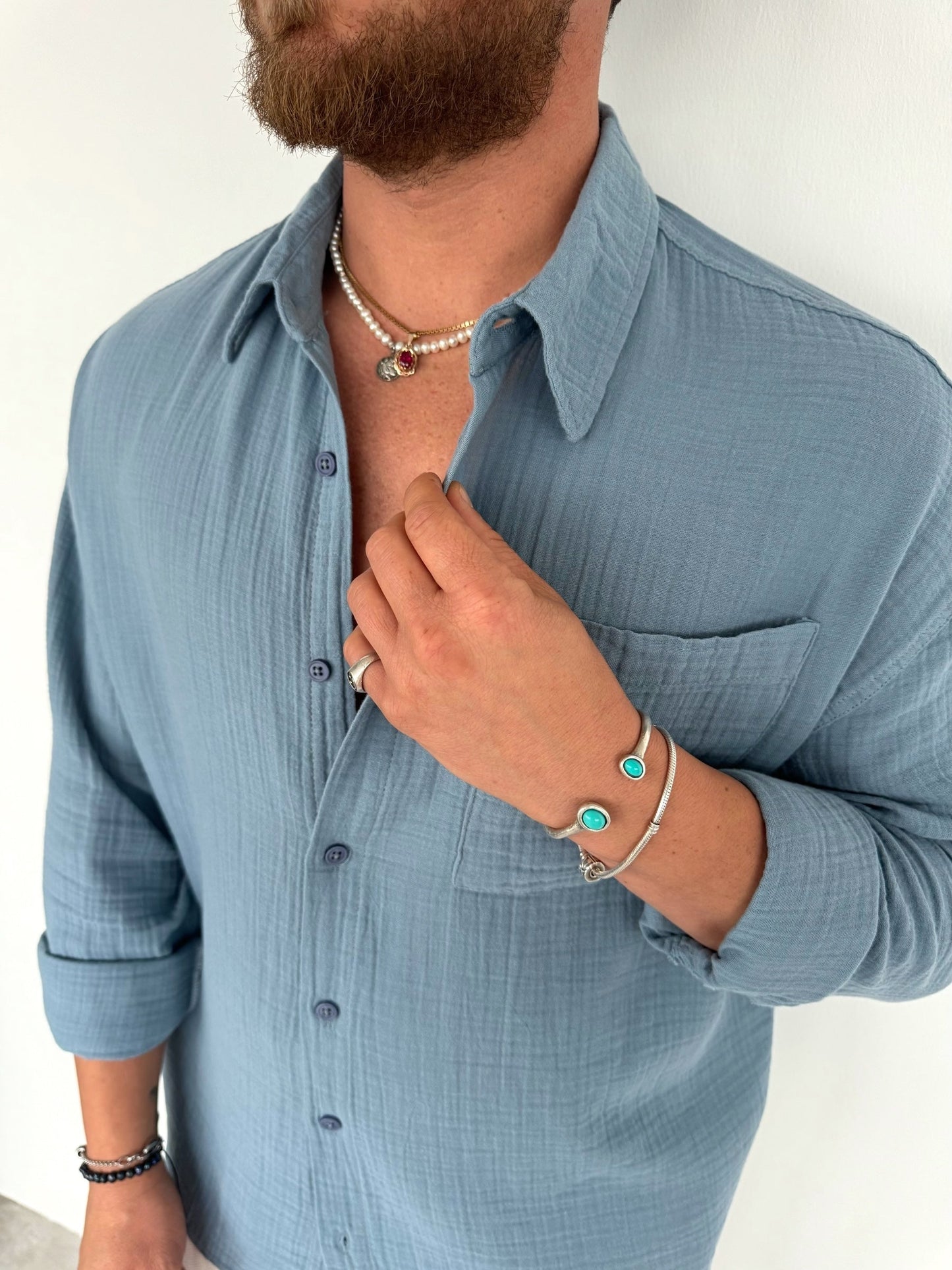 Light Blue Linen Shirt