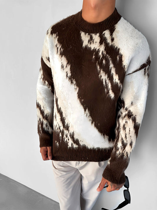 OVERSIZED COLOURED KNITWEAR • BROWN