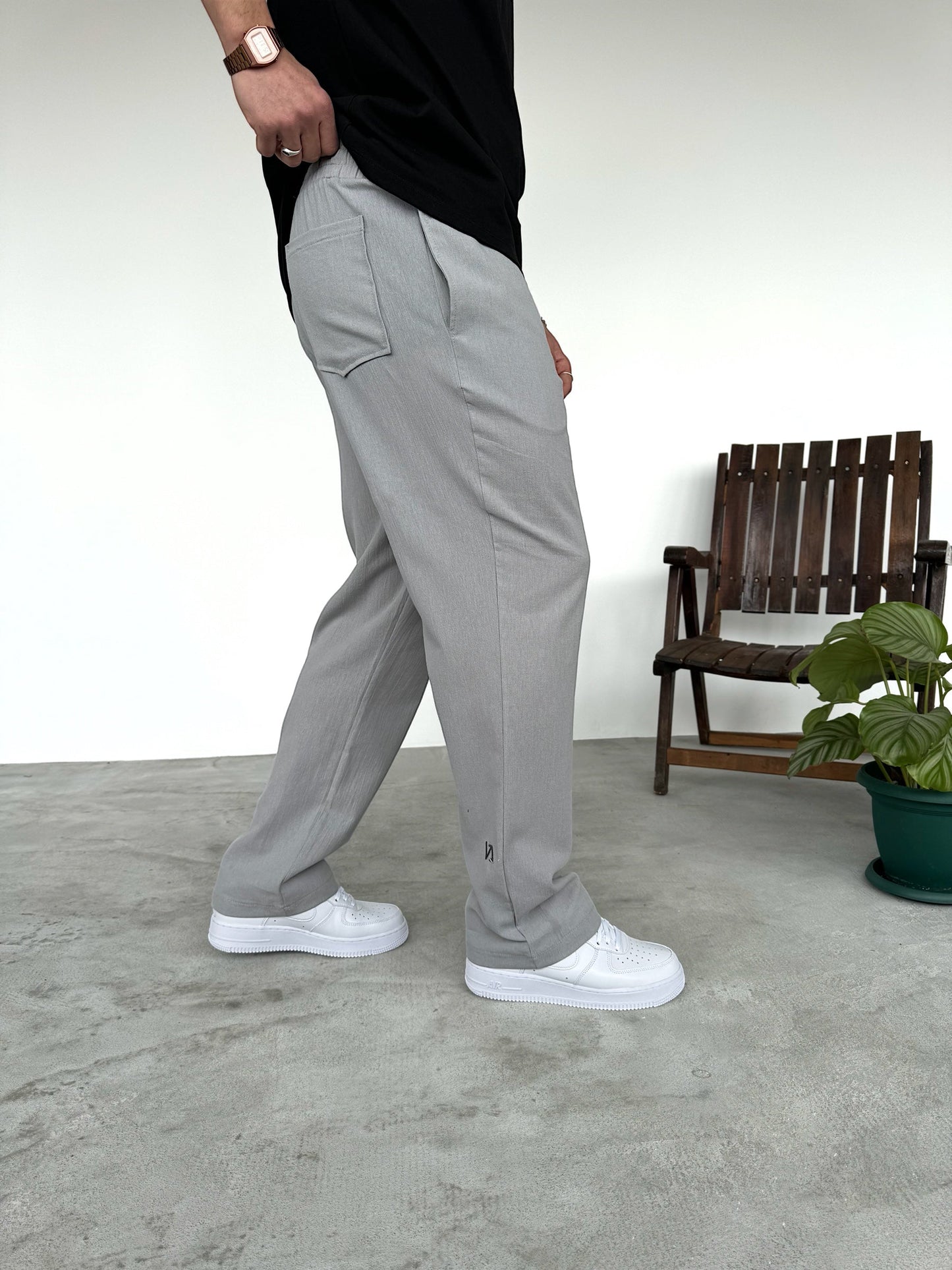 Grey Linen Trousers