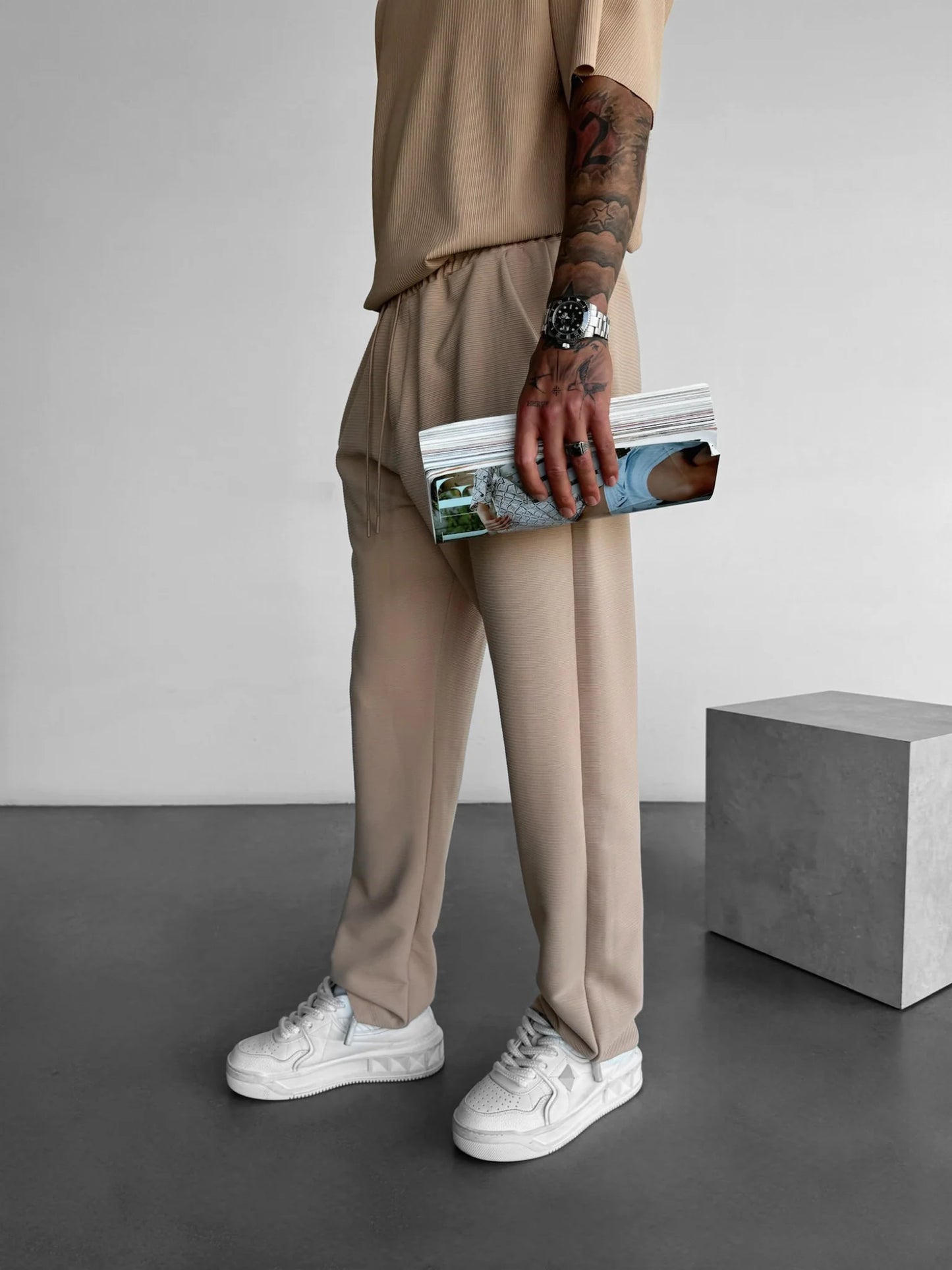 Comfortable Beige Lined Pants