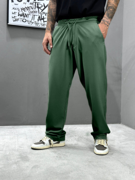 Comfortable Dark Green Lined Pants