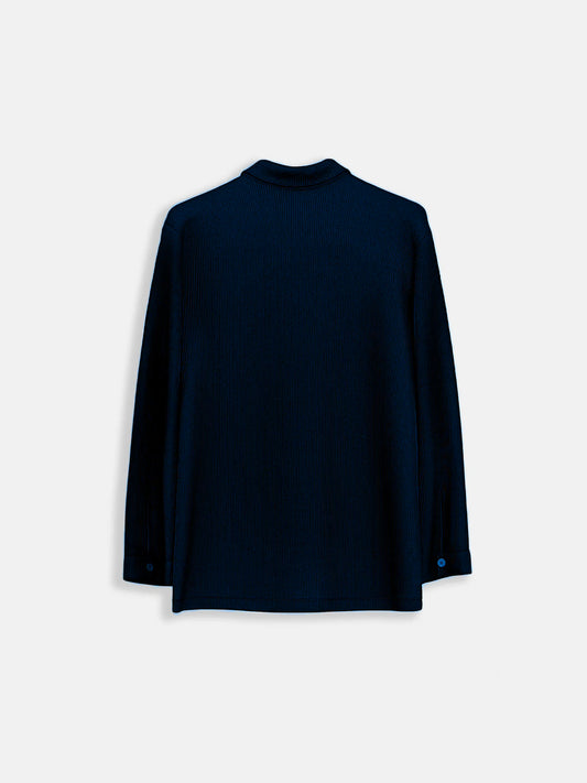 Slim Pocket Cord Shirt | Navy Blue