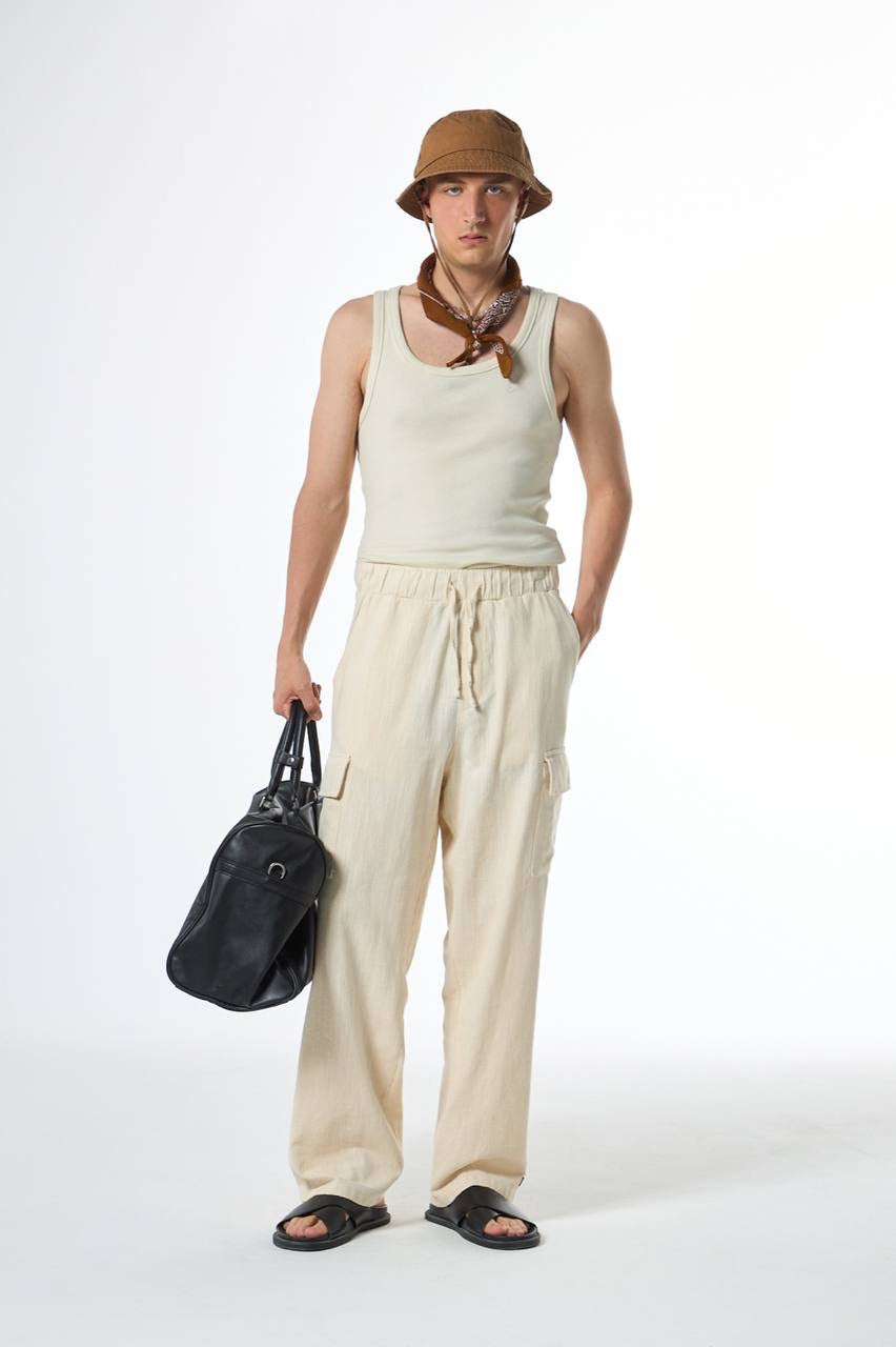 Linen Cargo Pants