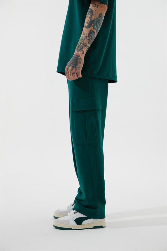 Comfortable Green Cargo Pocket Pants