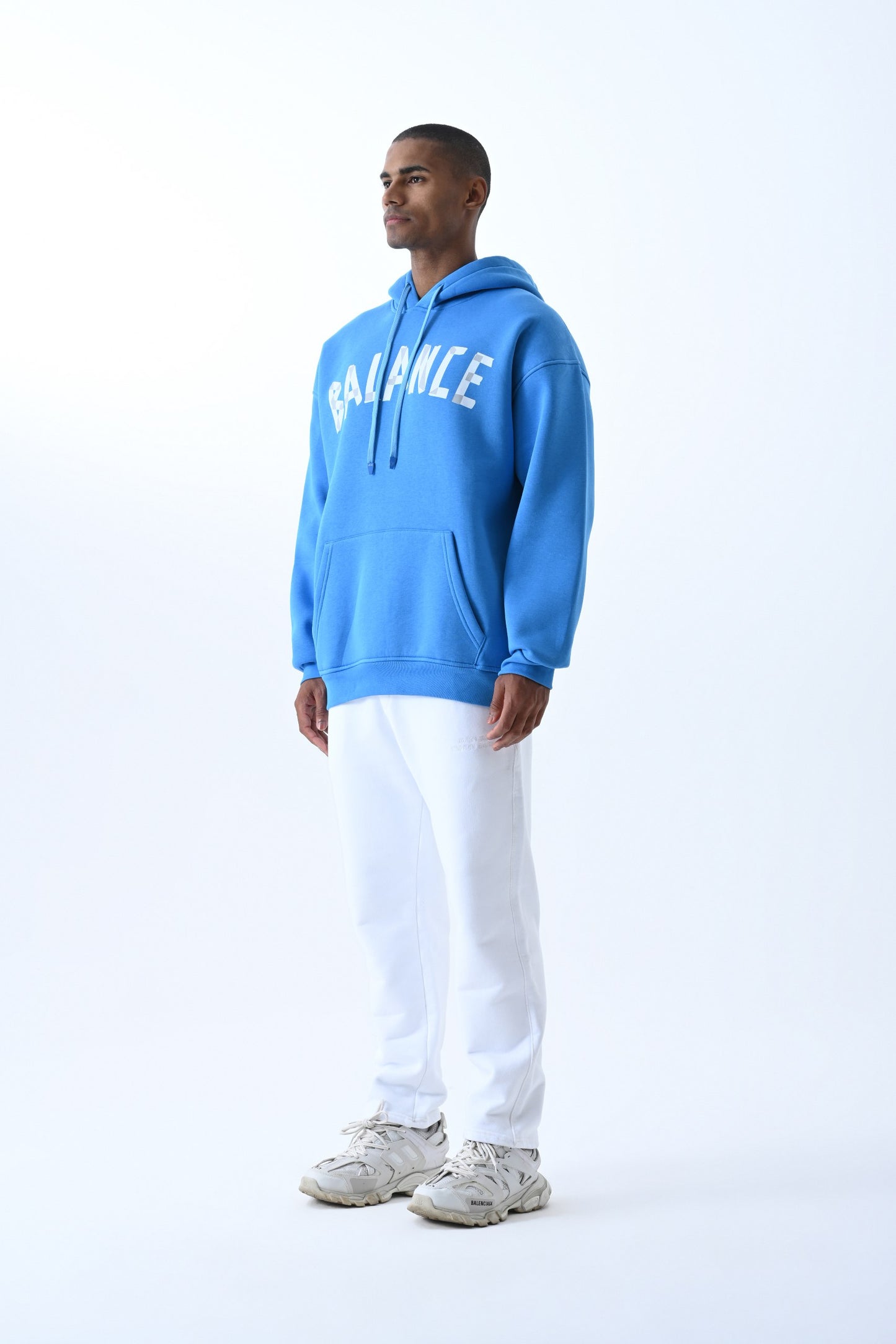 Blue Oversized Balance Hoodie