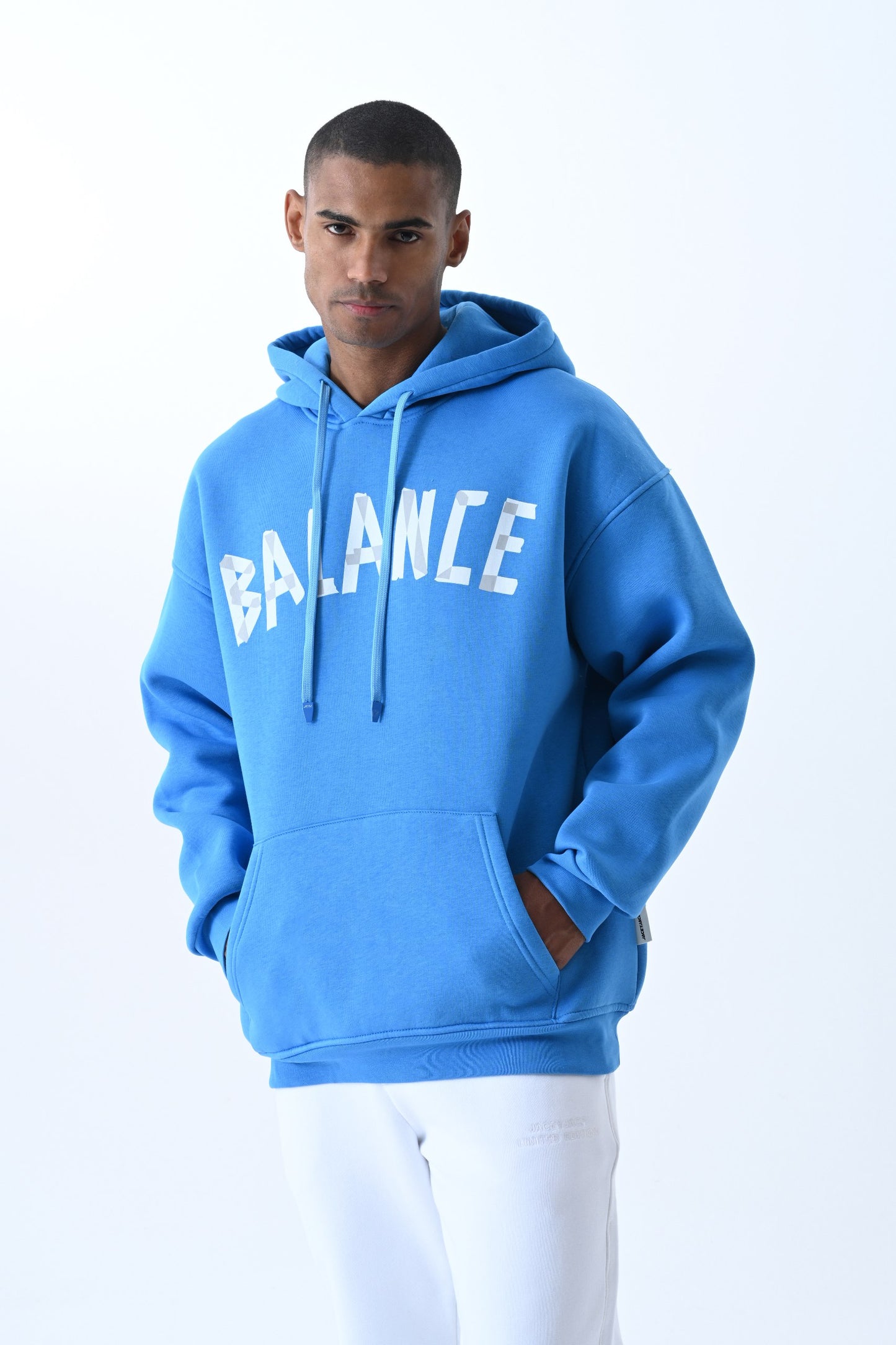 Blue Oversized Balance Hoodie