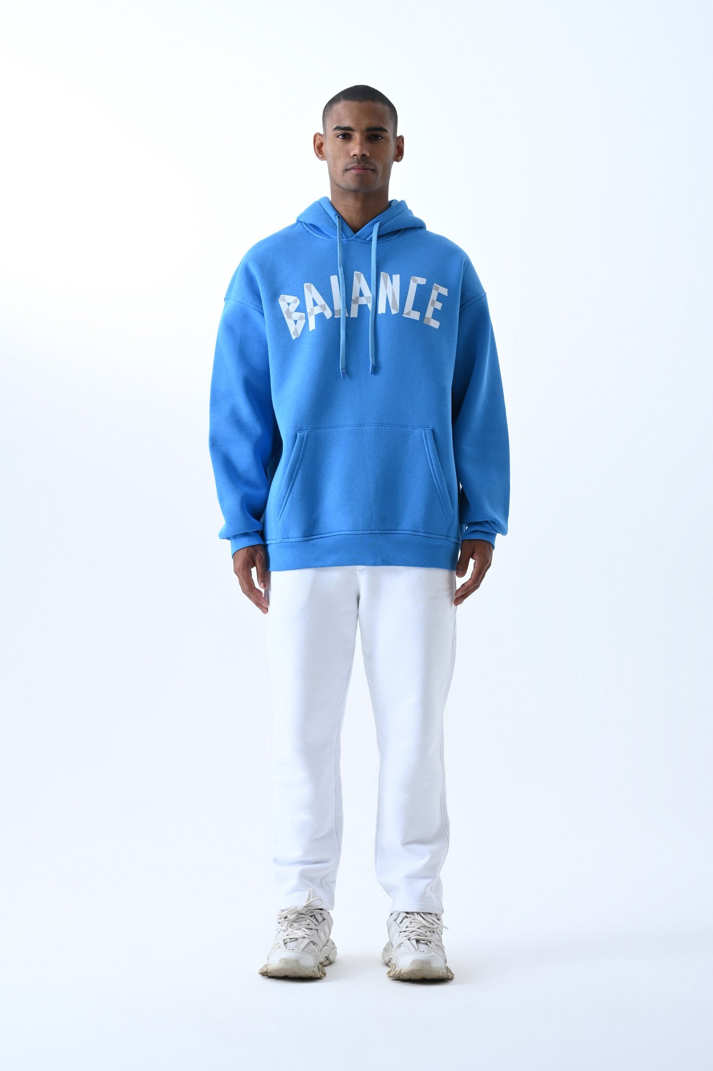 Blue Oversized Balance Hoodie