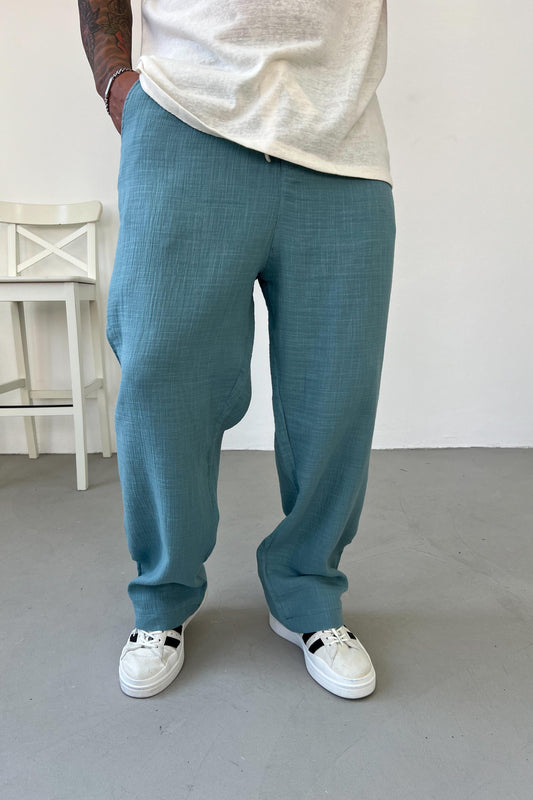 Light Blue Linen Trousers