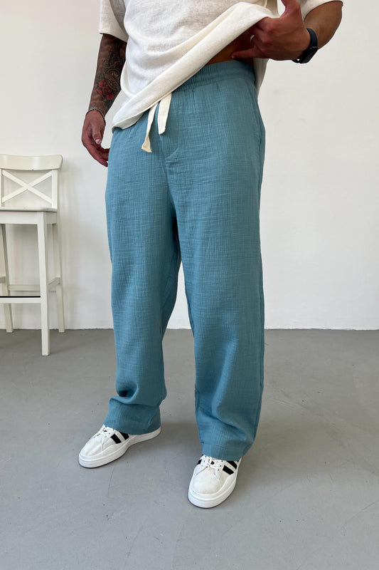 Light Blue Linen Trousers