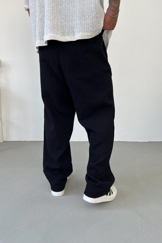 Black Linen Trousers