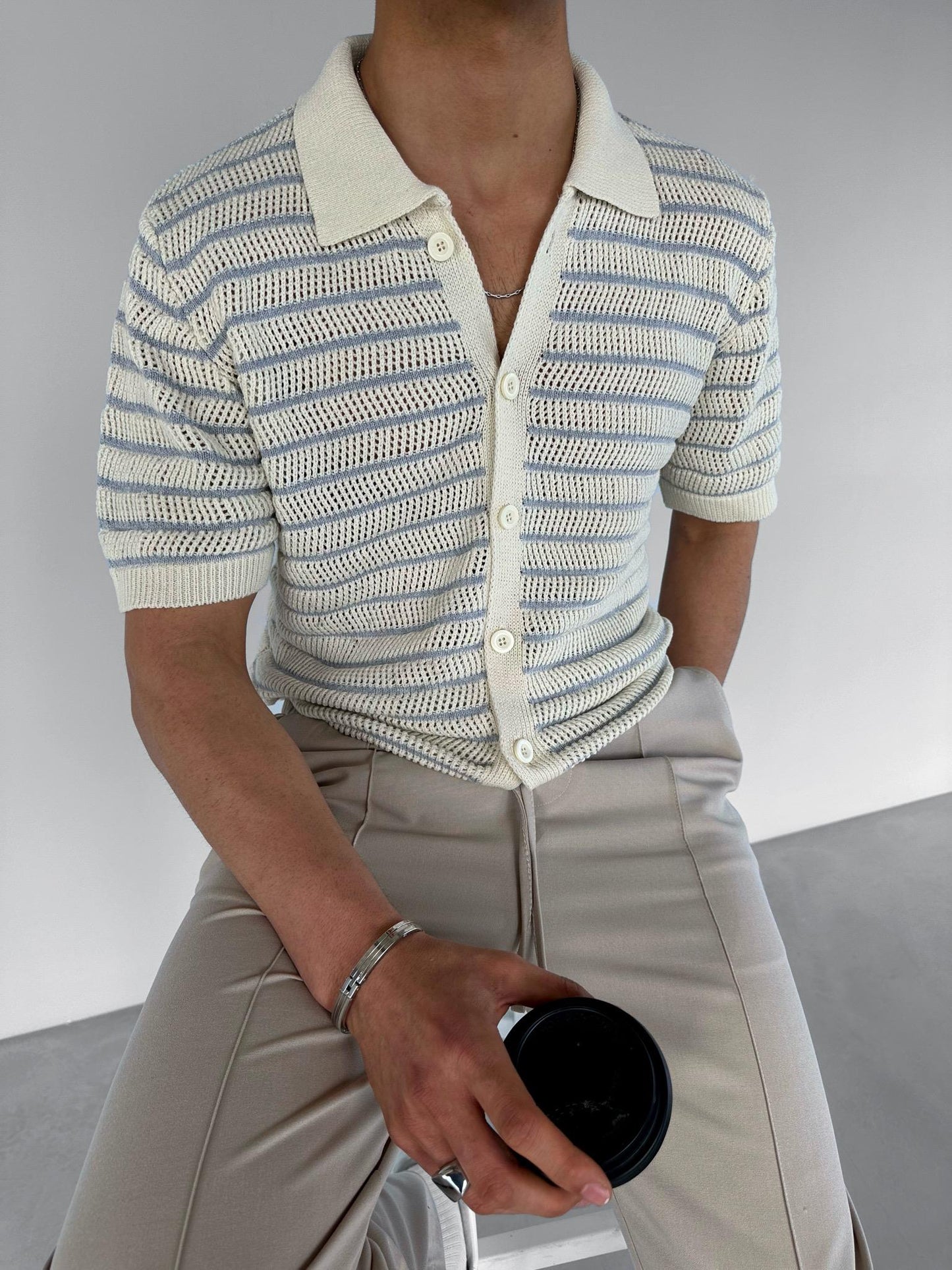 Textured Crochet Shirt