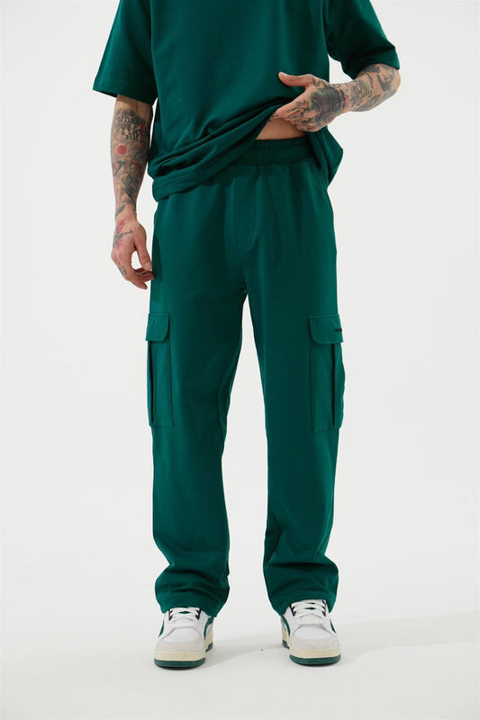 Comfortable Green Cargo Pocket Pants