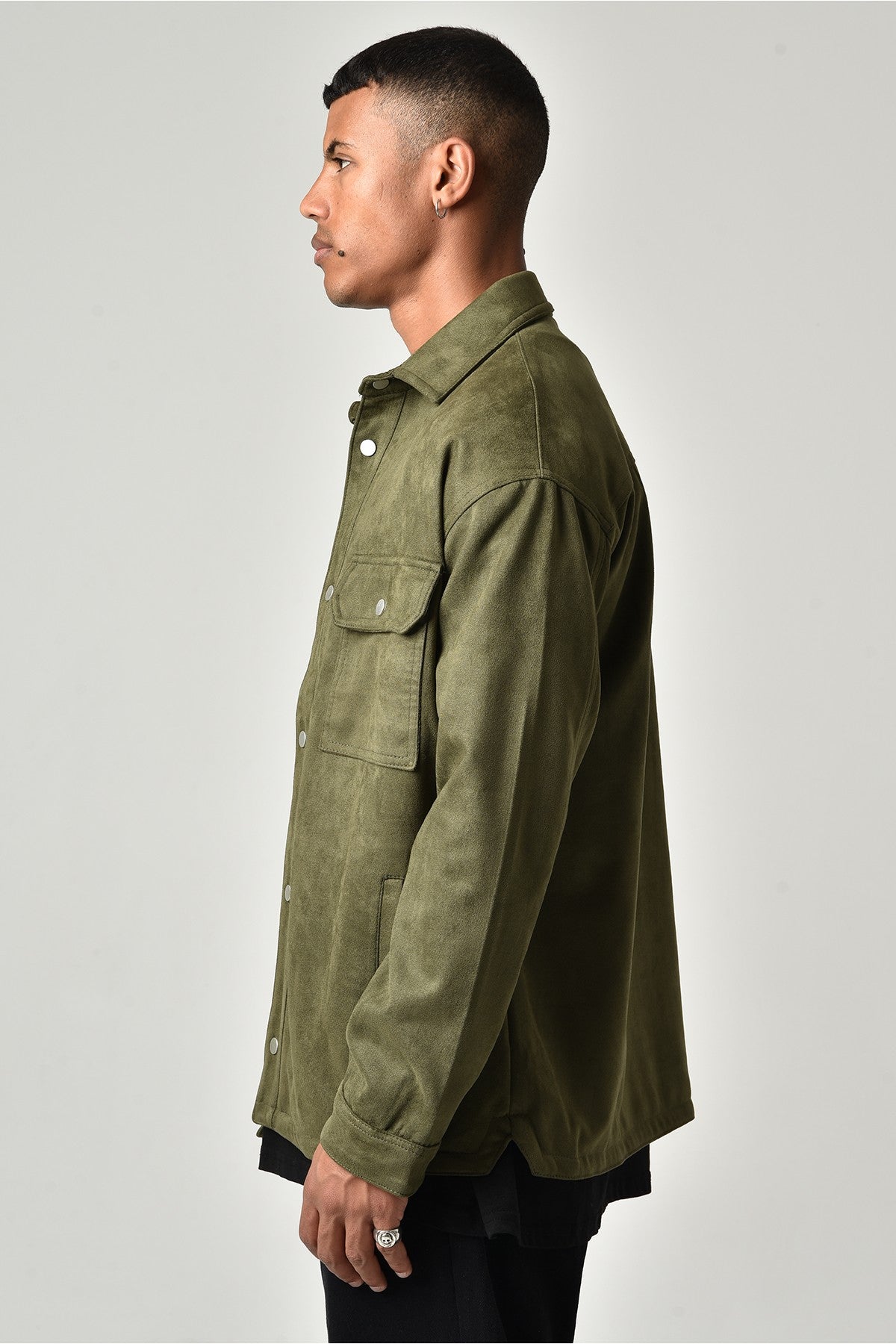 Khaki Soft Suede Jacket