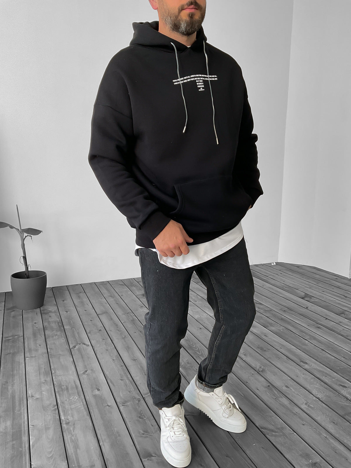 Black Batch Hoodie