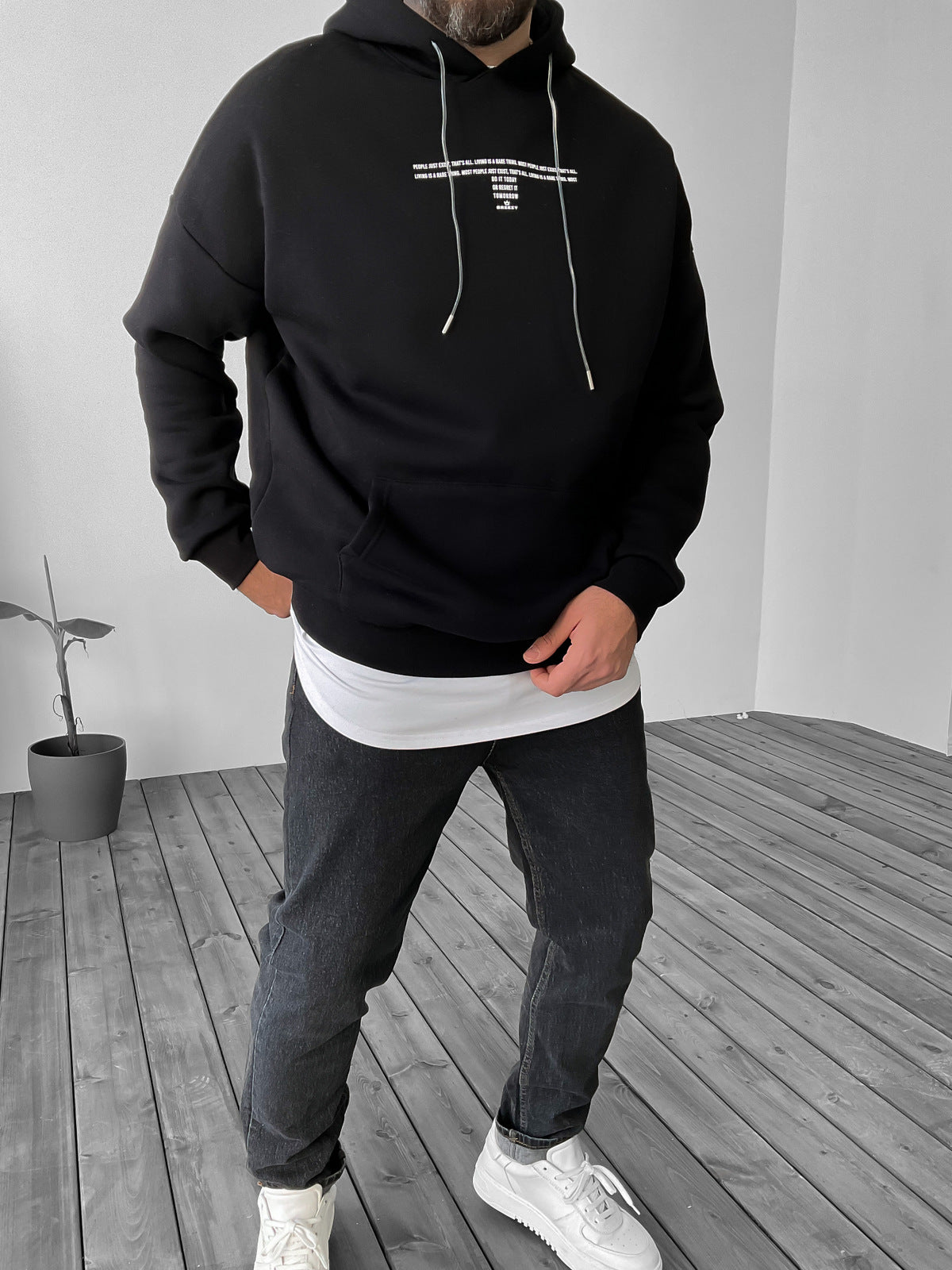 Black Batch Hoodie