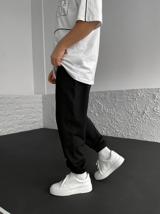 Basic Black Thread Elastic Tracksuit