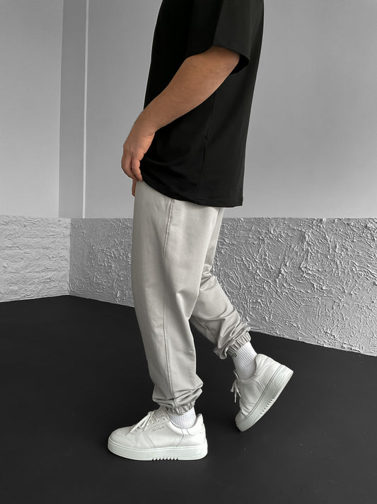 Basic Ice Grey Thread Elastic Tracksuit