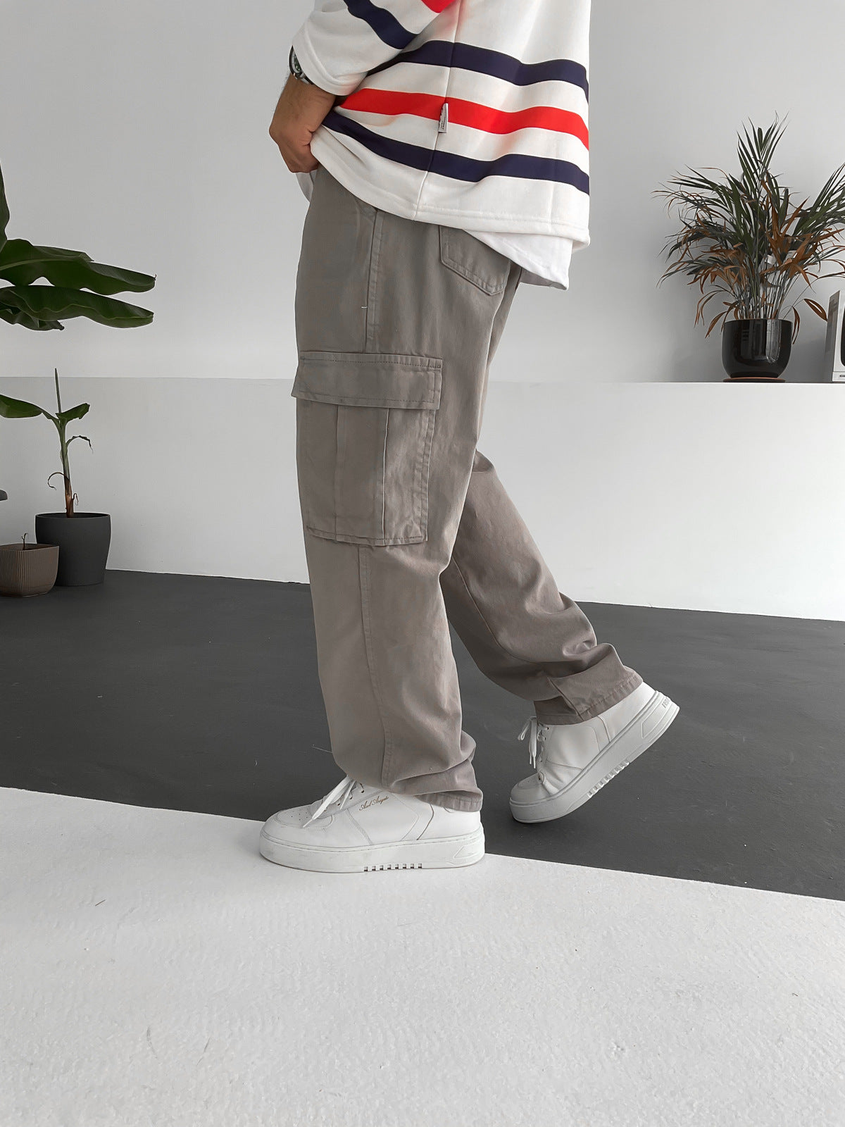 Grey Cargo Pants