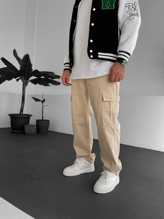 Beige Cargo Pants