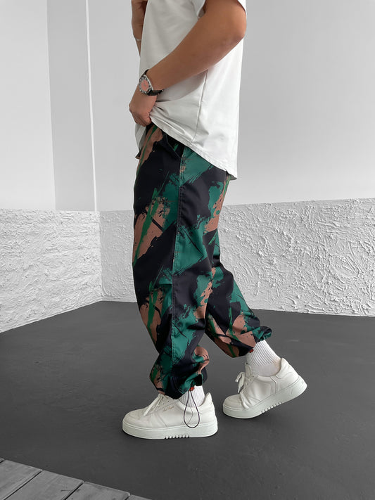 Green Patterned Comfortable Pants