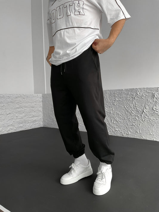 Basic Black Thread Elastic Tracksuit